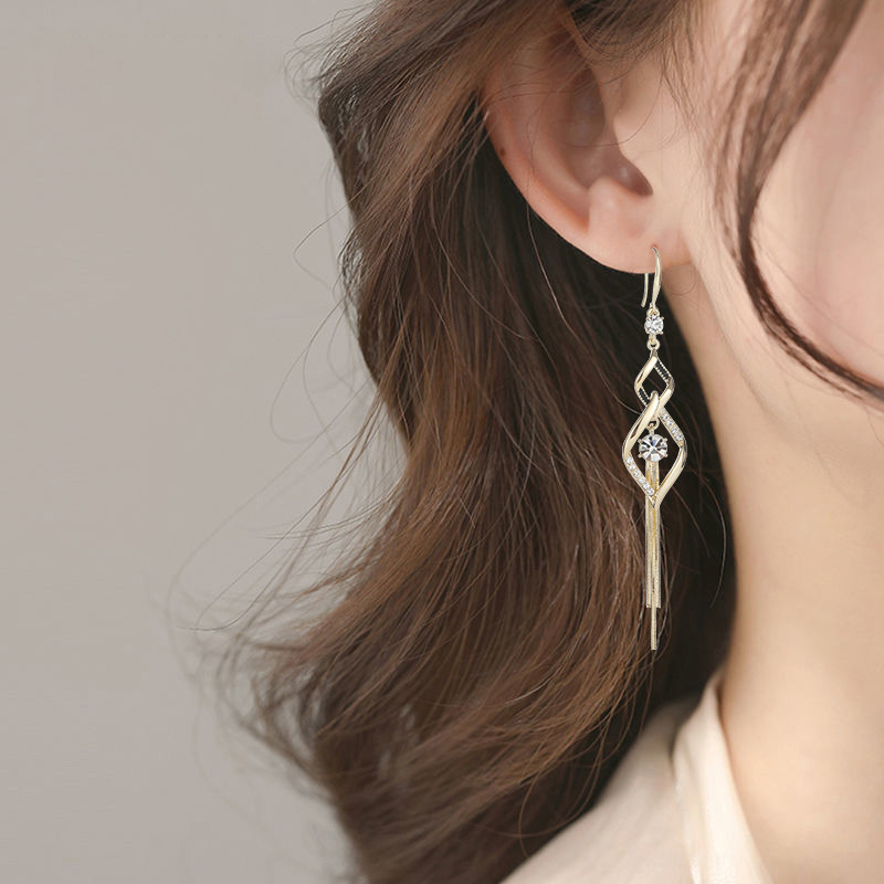 💐MOTHER'S DAY PRE-SALE💝- Long Diamond Tassel Earrings-belovejewel.com
