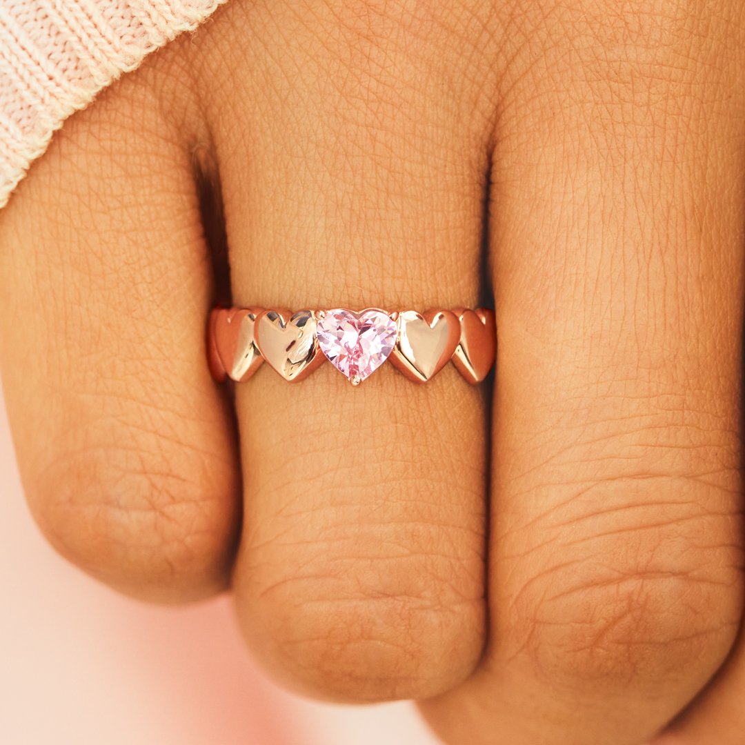 No Greater Gift Than Sisters Heart Band Ring-belovejewel.com