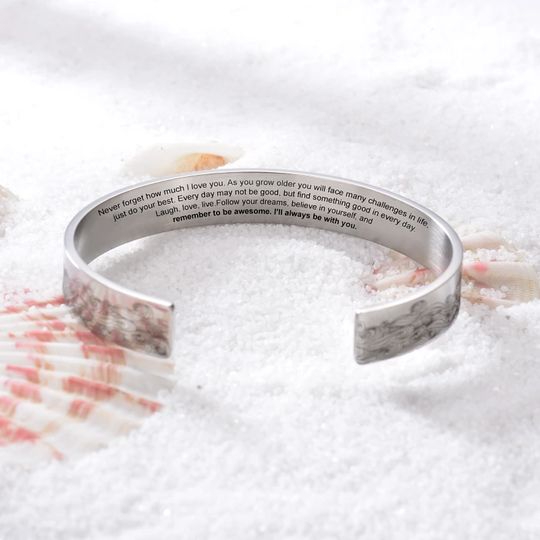 To My Granddaughter, I Will Always Be With You Bracelet-belovejewel.com