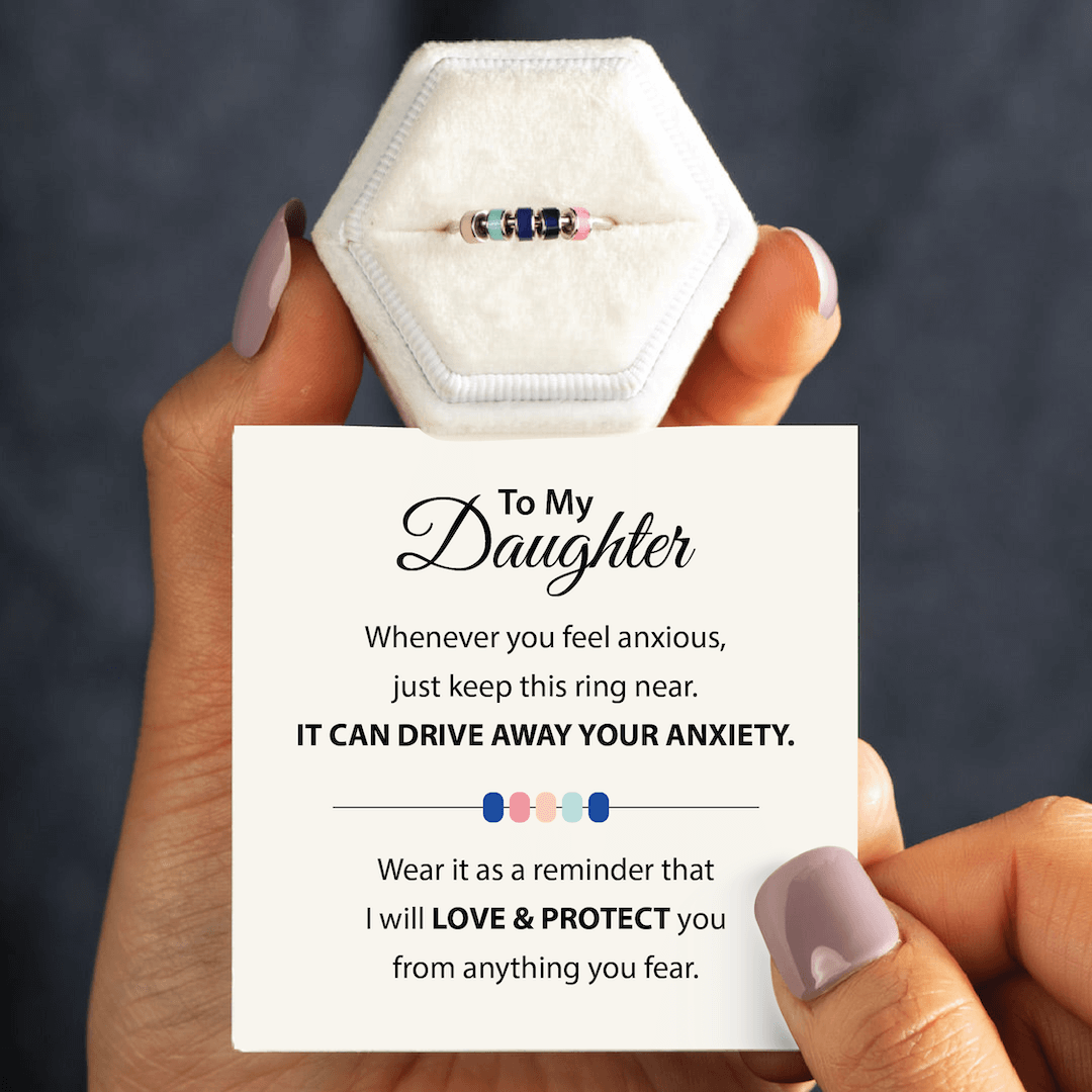 To My Daughter - Beaded Fidget Ring-belovejewel.com