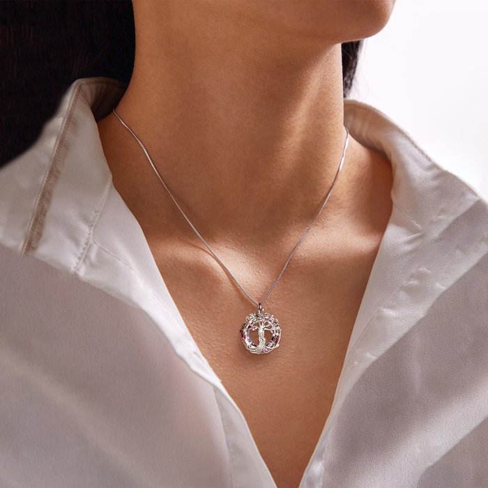 For Mom - Mother is the Family Root Tree Necklace-belovejewel.com