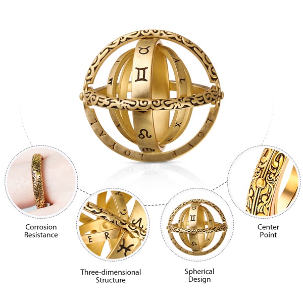 Handmade Anxiety Relief Sphere Spinner Ring-belovejewel.com