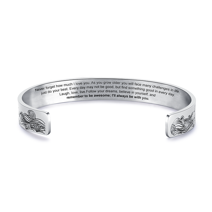 To My Granddaughter, I Will Always Be With You Bracelet