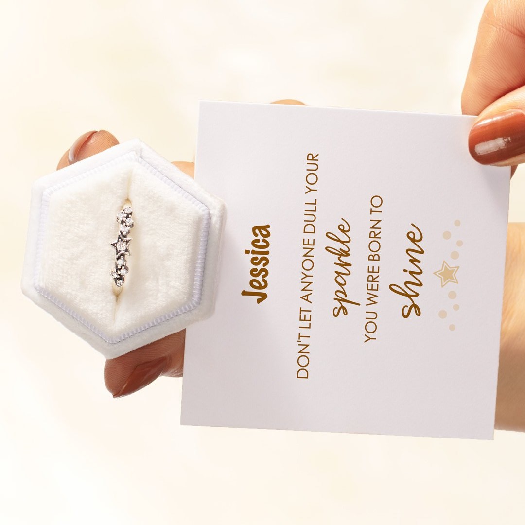 Personalized Stars Ring - You Were Born To Shine