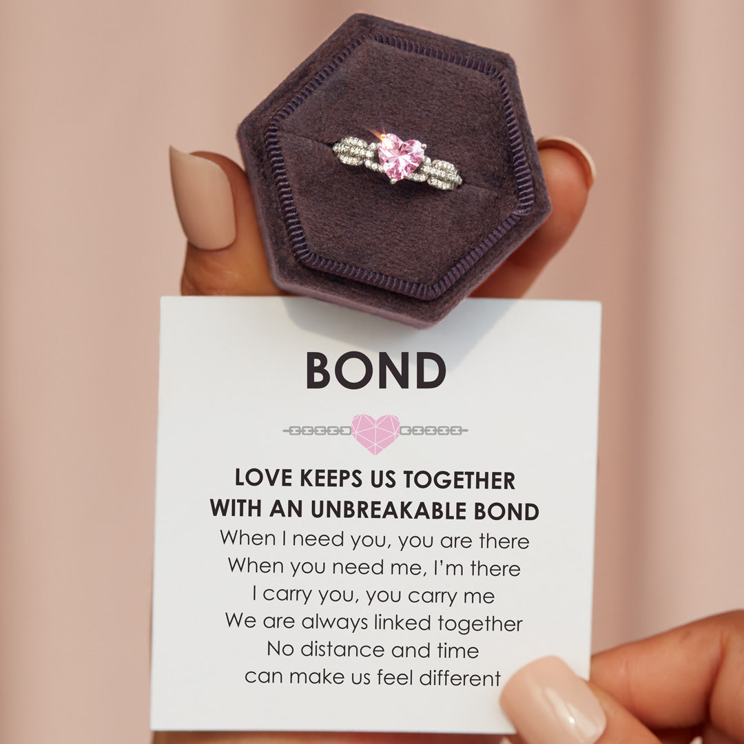 Love Keeps Us Together Bonded Heart Ring-belovejewel.com