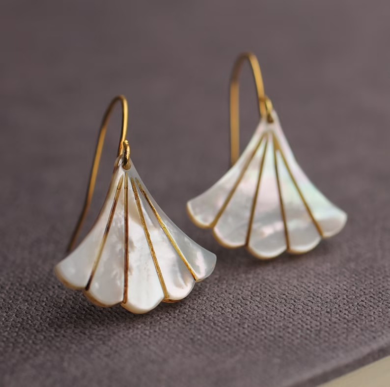 🌊Summer Hot Sale✨ The Birth of Venus Art Deco Pearl Drop Earrings-belovejewel.com