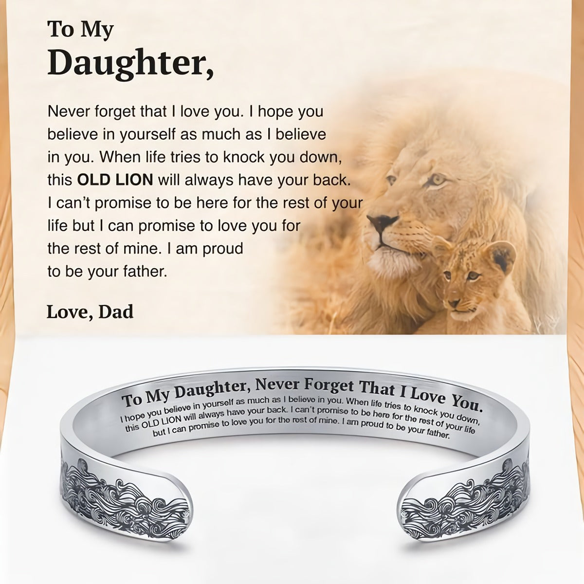 To My Daughter Proud of You Love Dad Bracelet-belovejewel.com