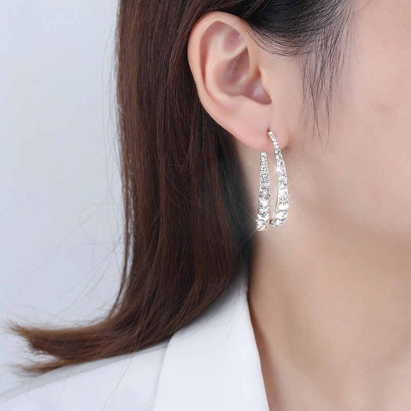 ✨Cross Curved Earrings -belovejewel.com