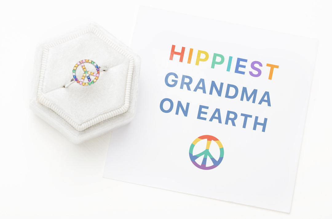Peace Sign Ring-Hippiest Grandma On Earth