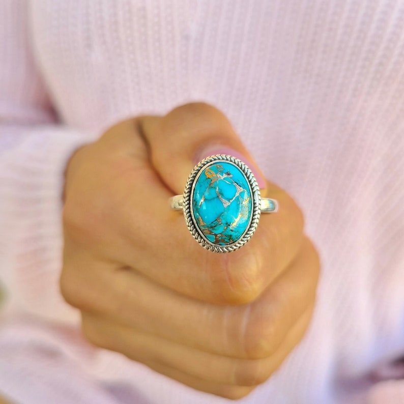 Gorgeous Boho Turquoise Ring-belovejewel.com