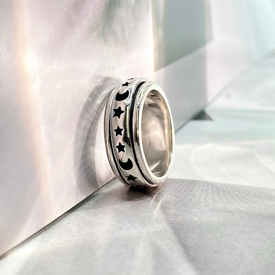 Silver worry sale ring