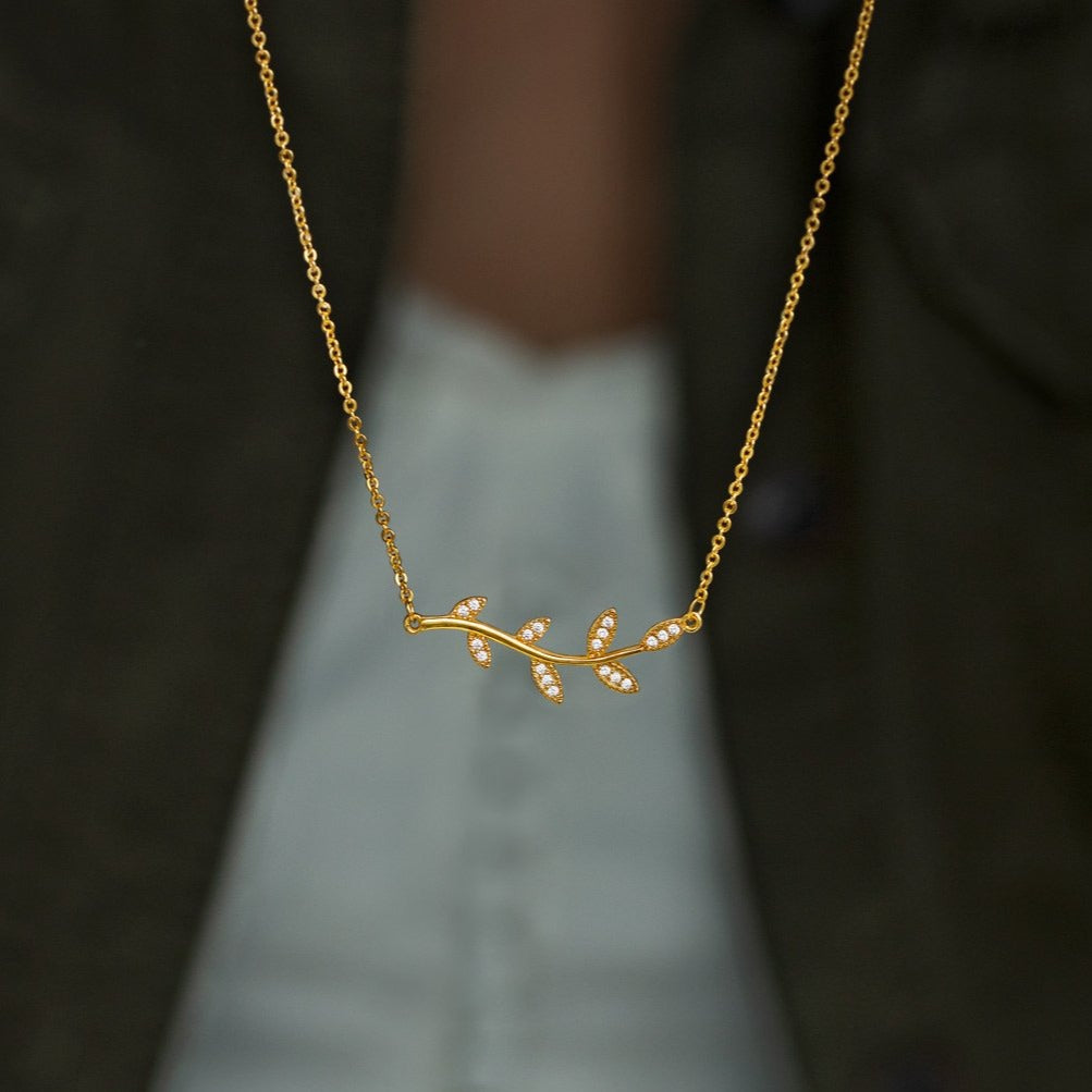 Be-Leaf in Yourself Like I Do Tree Leaf Necklace-belovejewel.com