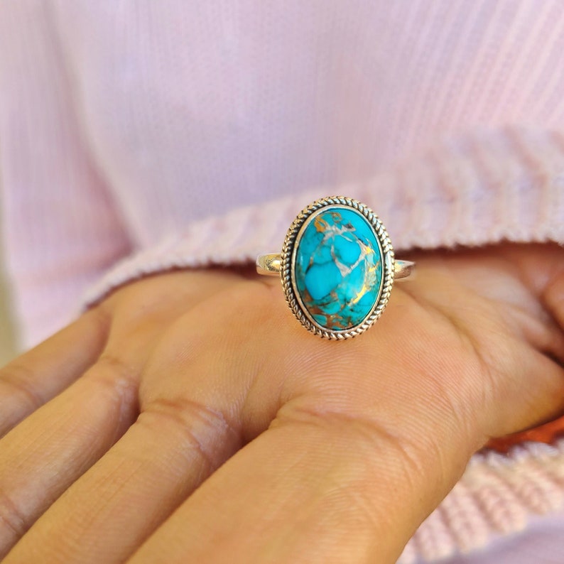 Gorgeous Boho Turquoise Ring-belovejewel.com