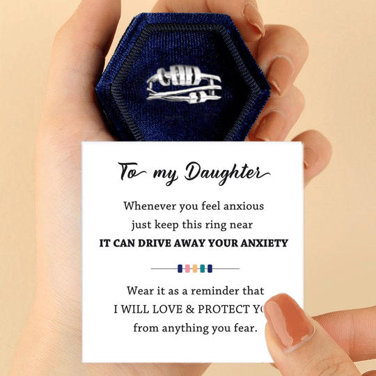 Anxiety Relieving Enamel Fidget Ring-belovejewel.com