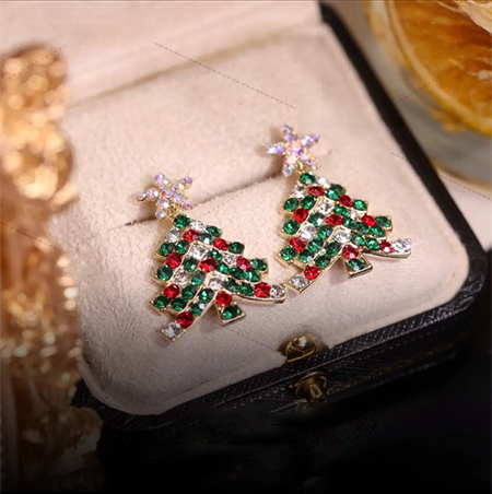Christmas Tree Earrings-belovejewel.com