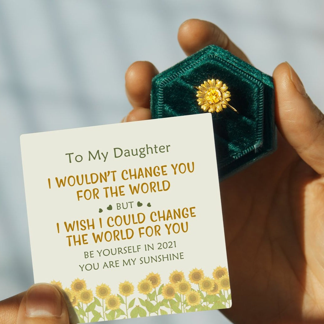 I Would Change The World For You Sunflower Ring-belovejewel.com