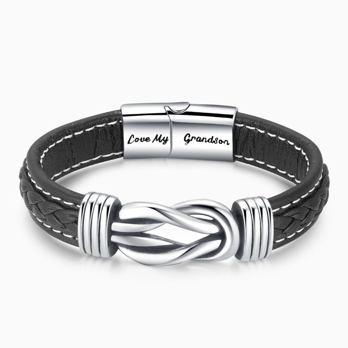 To My Son/Grandson Forever Linked Together Bracelet-belovejewel.com