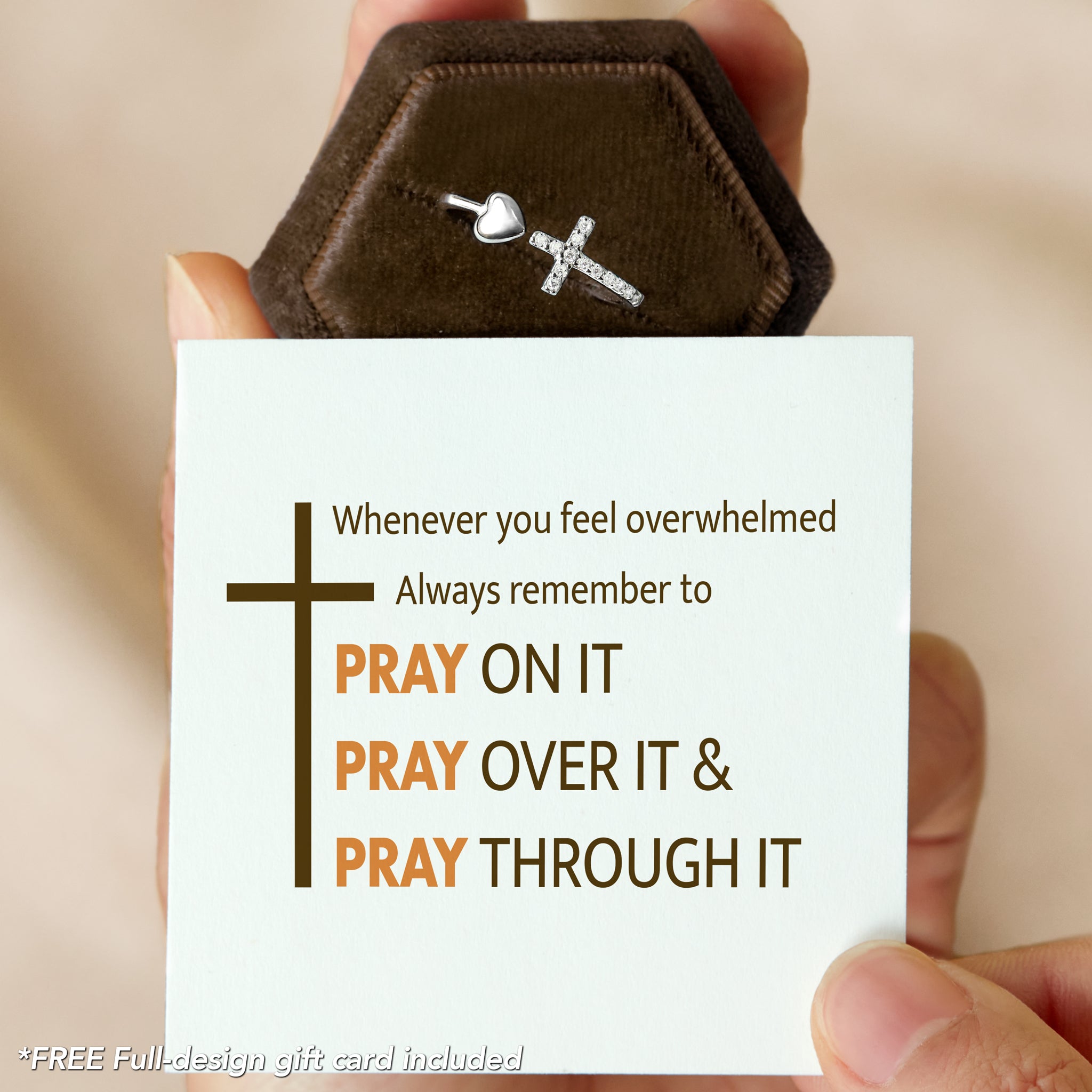 Cross & Heart Ring - Pray Through It