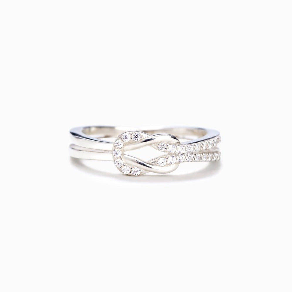 To My Best Friend 'Sisters By Heart' Knot Ring-belovejewel.com