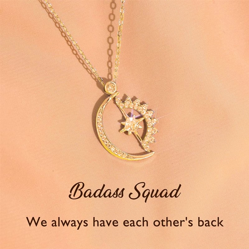 To My Badass Squad Necklace - We always have each other's back👩‍❤️‍👩-belovejewel.com