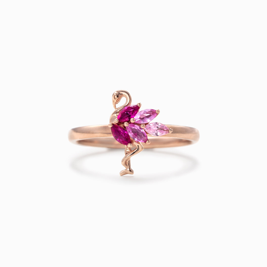 Born To Stand Out Flamingo Ring-belovejewel.com
