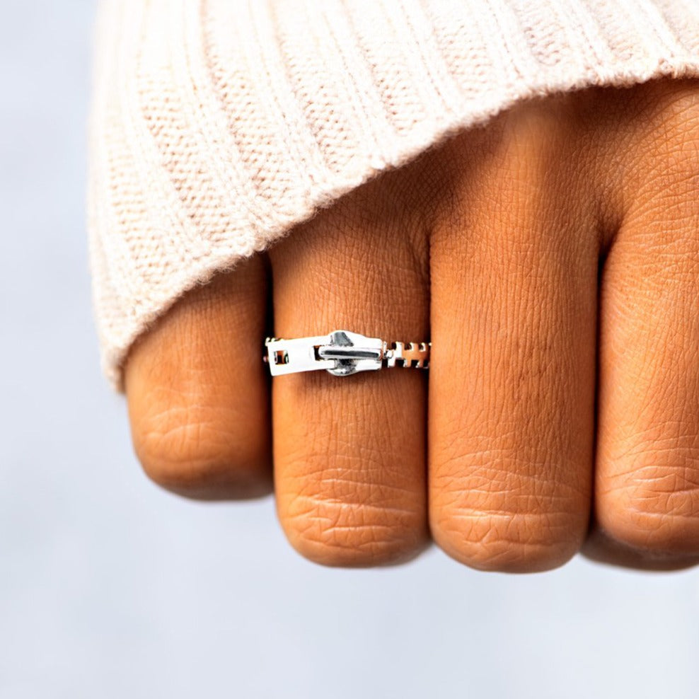 Mom Holds Us Together Zipper Ring-belovejewel.com