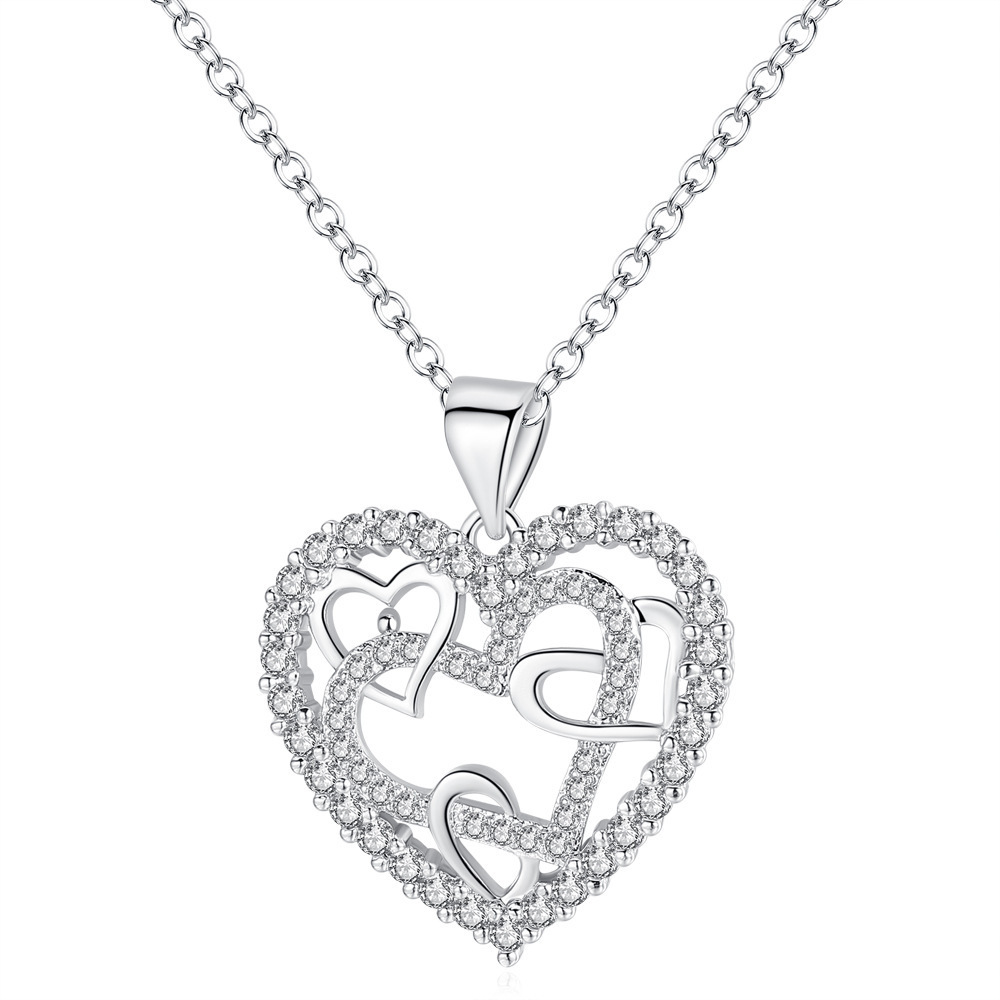 Interlocking Hearts Necklace - 👩‍❤️‍👩'' Sisters of my soul & Friends of my heart''