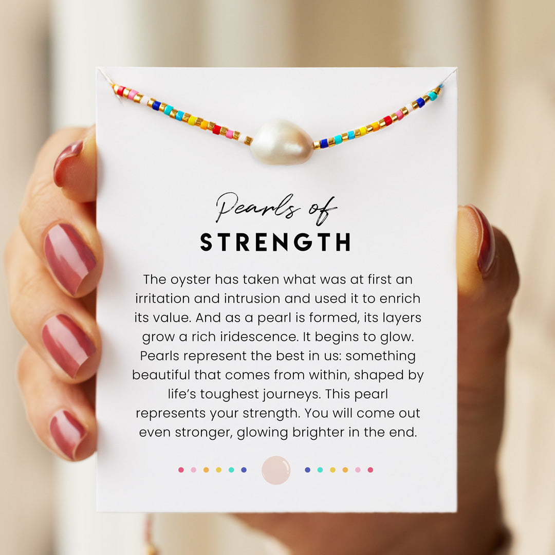 Rainbow Pearl Necklace-belovejewel.com