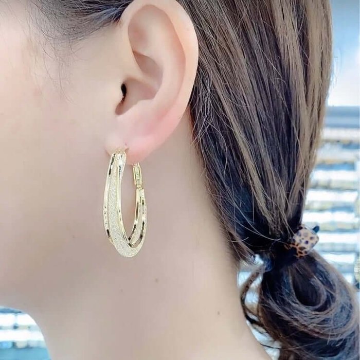 Fashion Oval Earrings-belovejewel.com