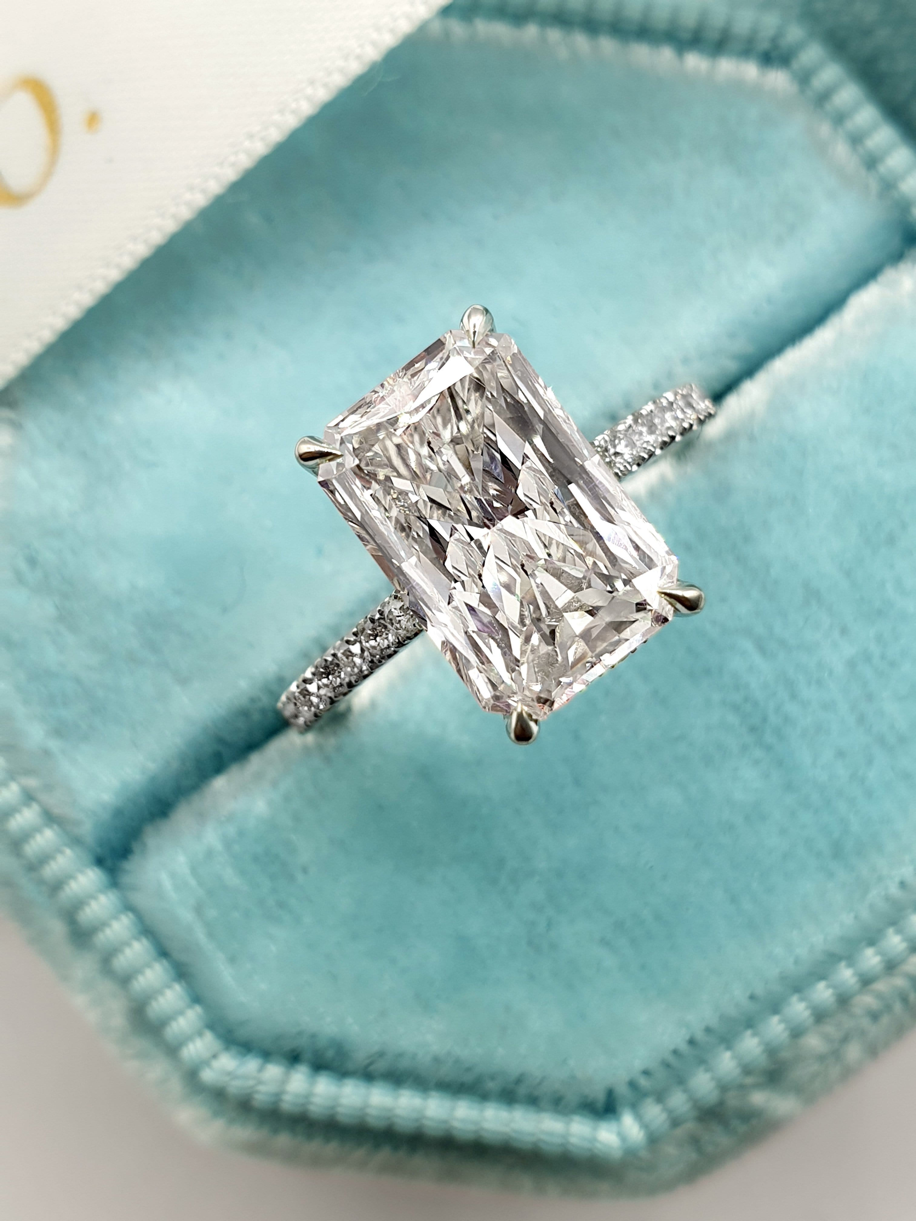 Emerald Engagement Diamond Ring