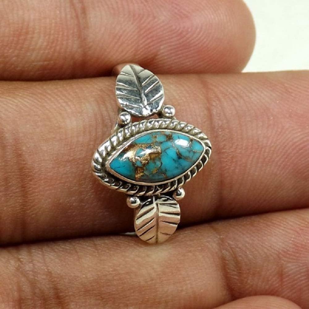 🎁Vintage Turquoise Leaf Ring