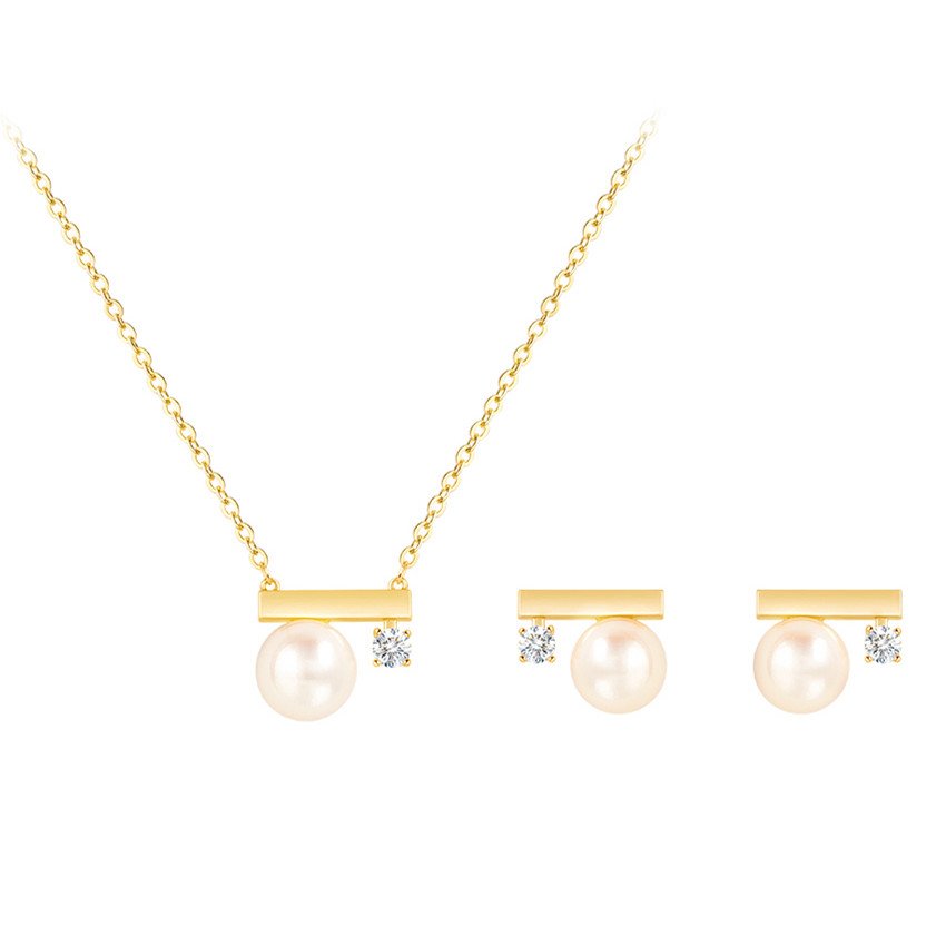 S925 Life is 90% How You React it Pearl Balance Necklace-belovejewel.com