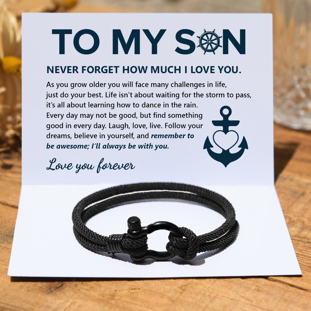 To My Son Love You Forever Nautical Bracelet-belovejewel.com