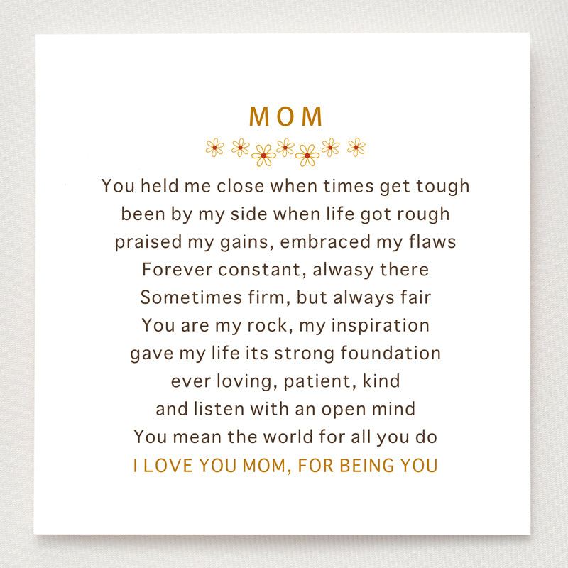 Pav&eacute; Floral Ring - Thank You Mom