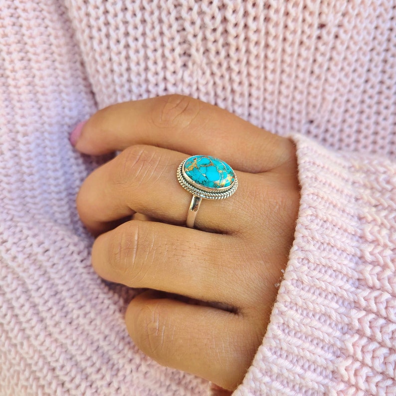 Gorgeous Boho Turquoise Ring-belovejewel.com