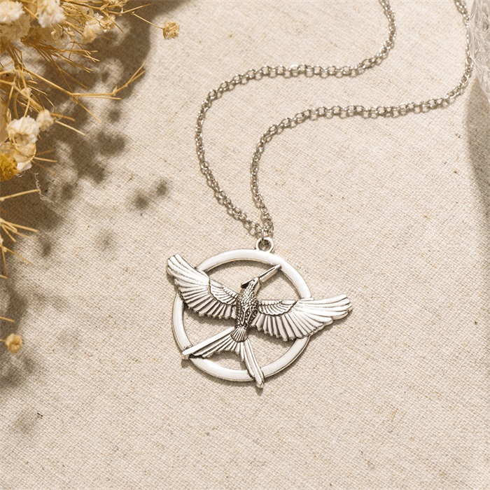 The Fire Inside Me Burns Brighter Than The Fire Around Me Circle Phoenix Necklace-belovejewel.com