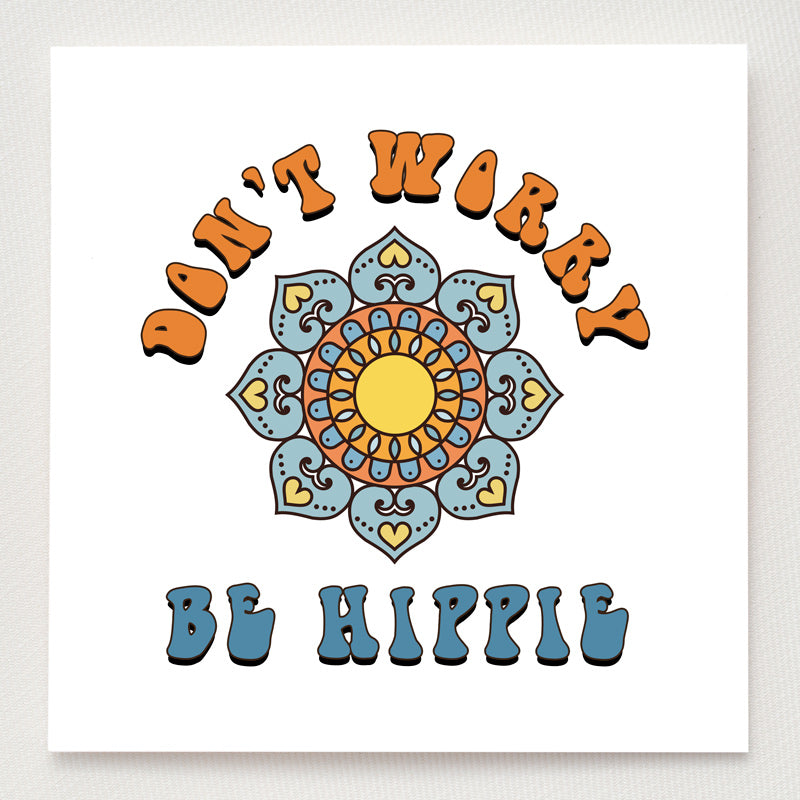 Don't Worry Be Hippie Mandala Ring