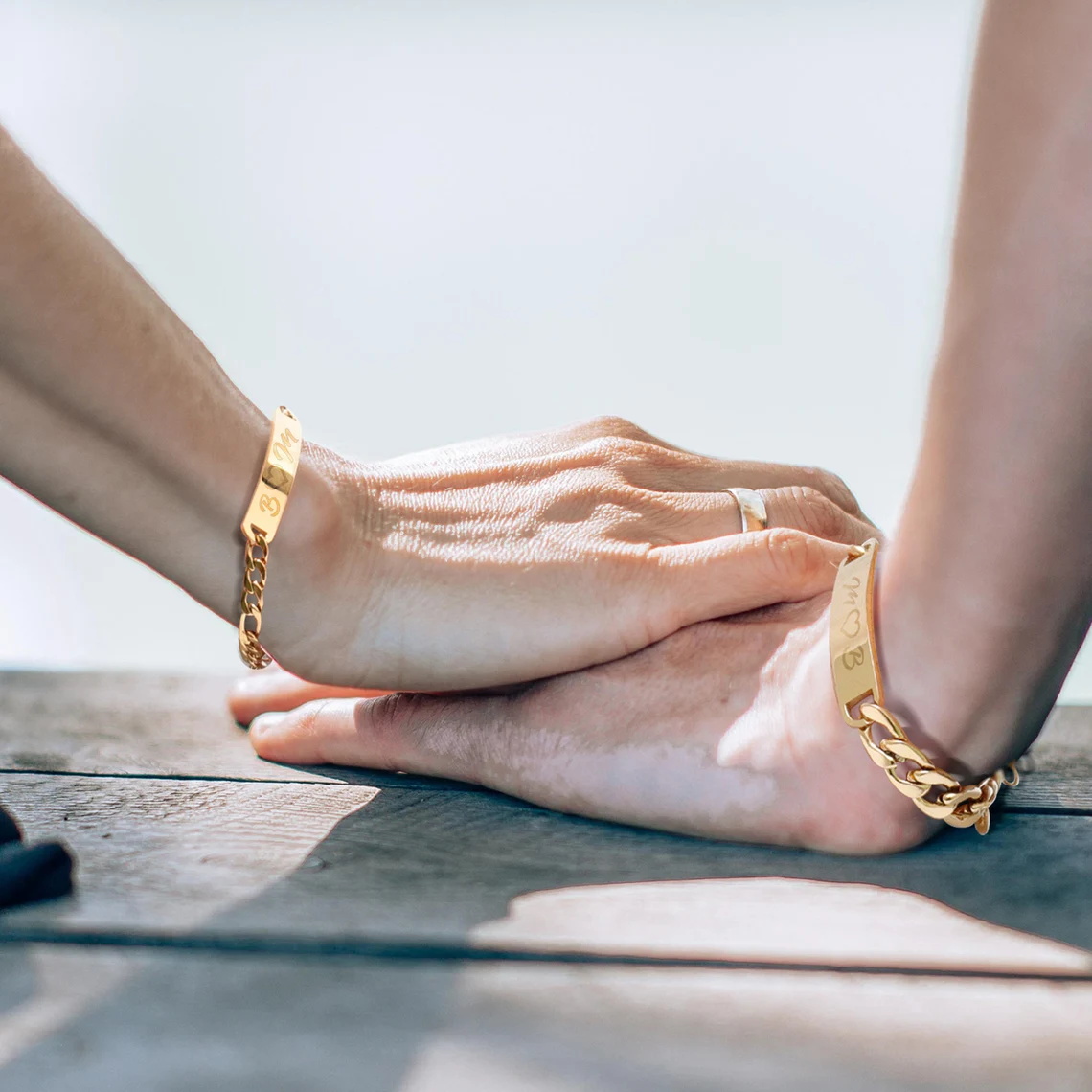 Couples Engraved Bracelet Set-belovejewel.com