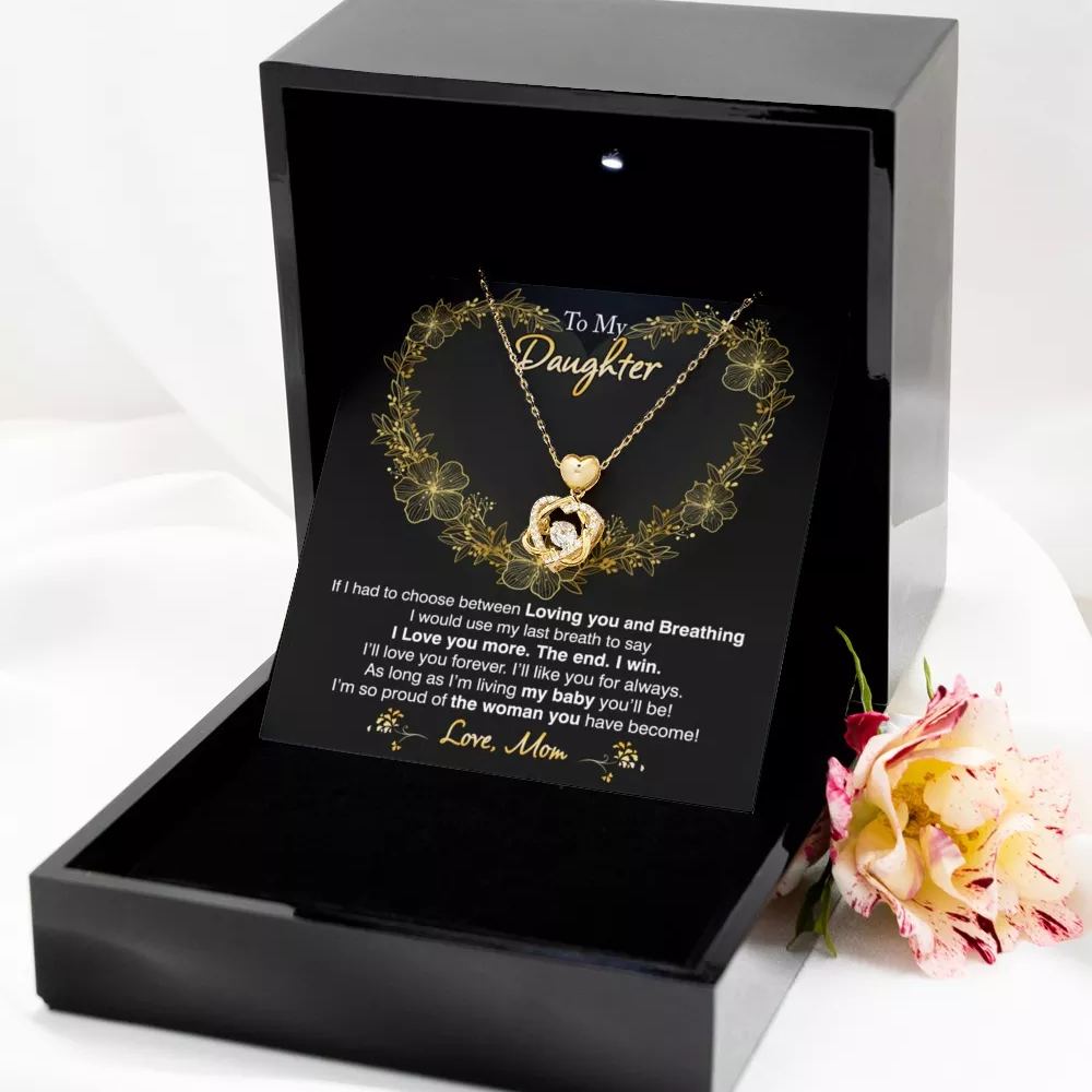 To My Daughter - I Love You More Necklace-belovejewel.com