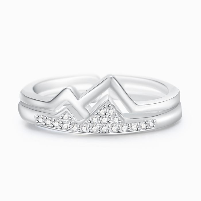 To My Daughter The Climb Pave Mountain Ring-belovejewel.com