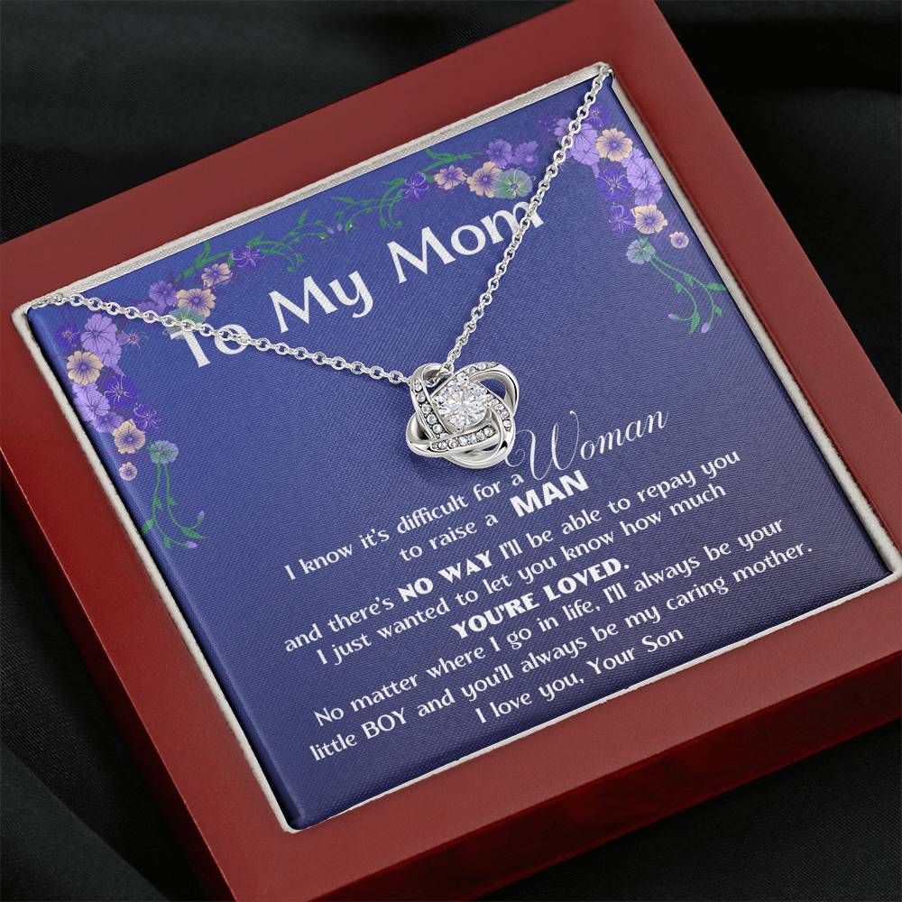 To My MOM - Love Knot Standard Box Love Knot, To My Beautiful Mom,Gift For Mom From Son-belovejewel.com