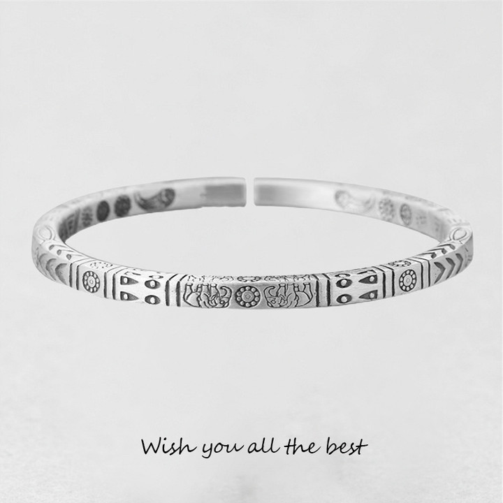 Energy Style silver cuff bracelet-belovejewel.com