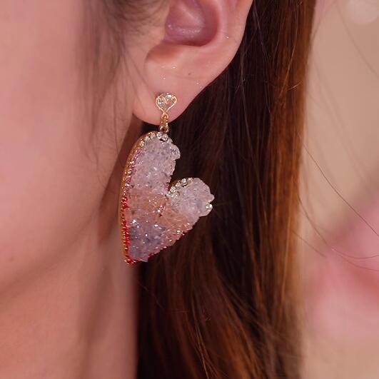 ✨Crystal Heart Gradient Earrings-belovejewel.com