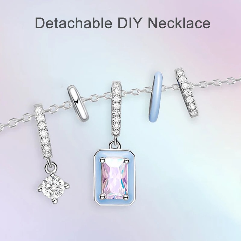 Crystal Aurora Rock Candy Necklace-belovejewel.com