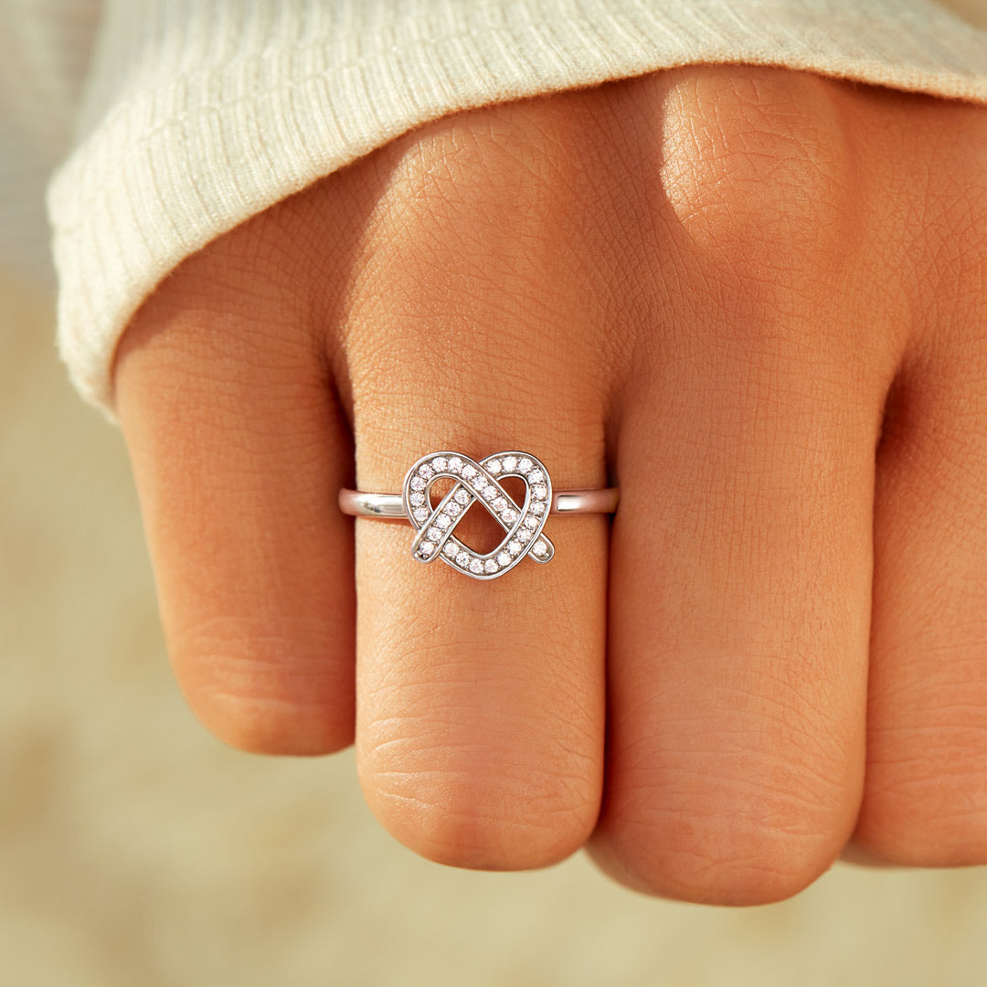 Live Every Day Like It's Pretzel Day Heart Ring-belovejewel.com