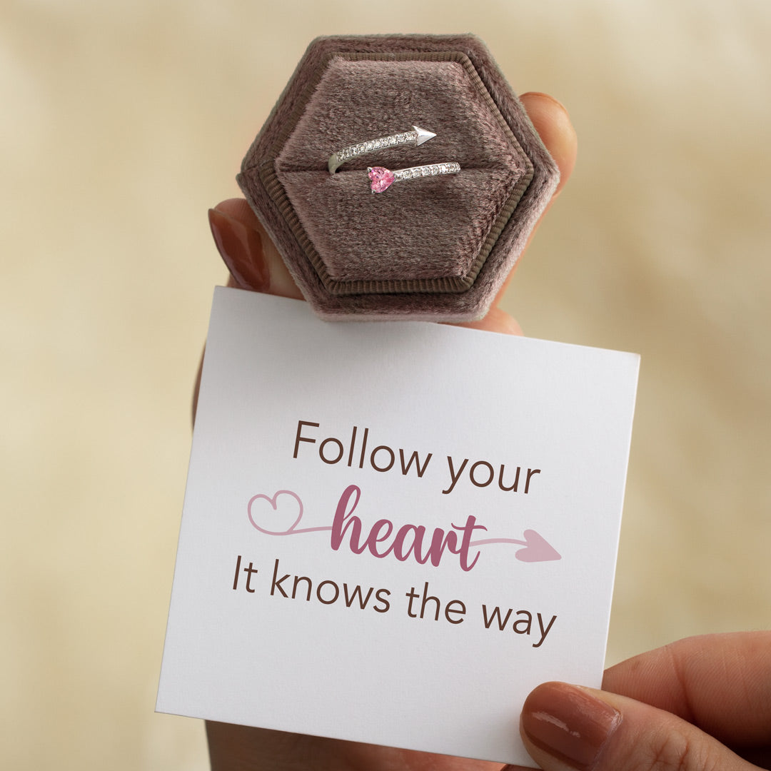Arrow & Heart Ring - Your Heart Knows The Way