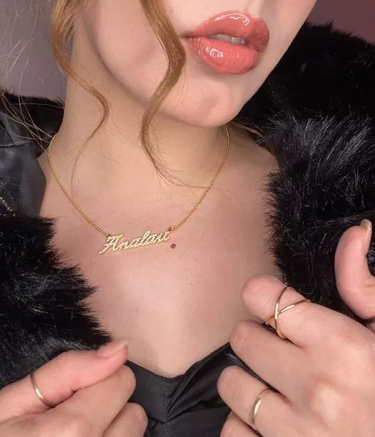 Custom Diamond Name Necklace-belovejewel.com