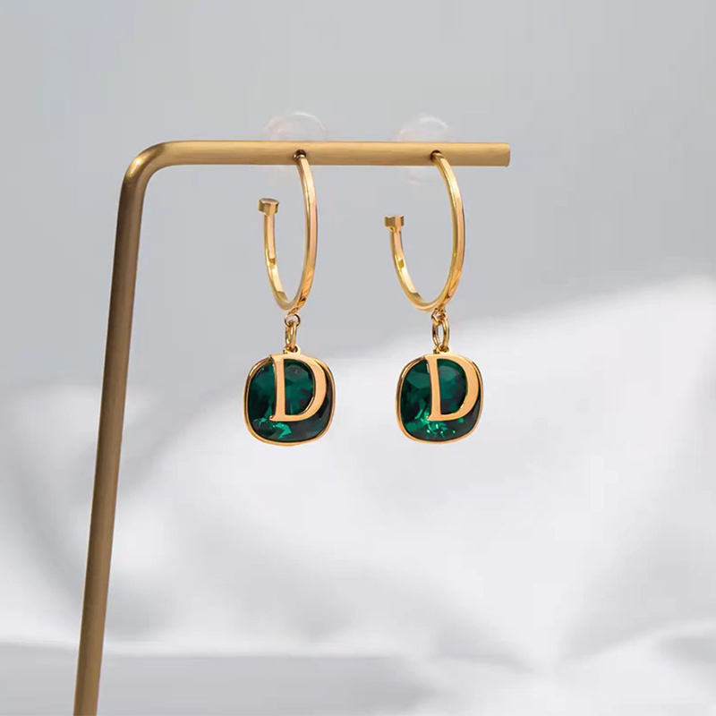 Emerald Zircon Dream Seeker Earrings-belovejewel.com