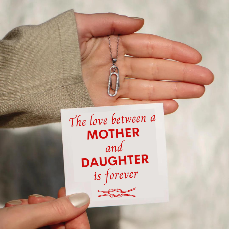 Mother & Daughter - Forever Linked Necklace-belovejewel.com
