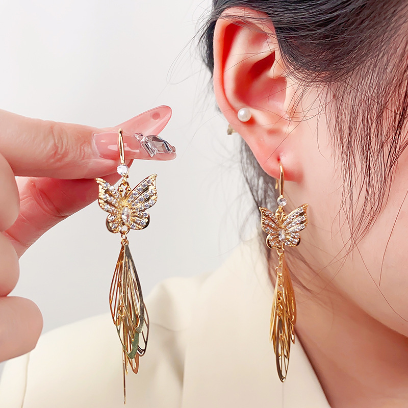 💐Mother's Day Pre-Sale💝- Butterfly Wing Tassel Earrings-belovejewel.com